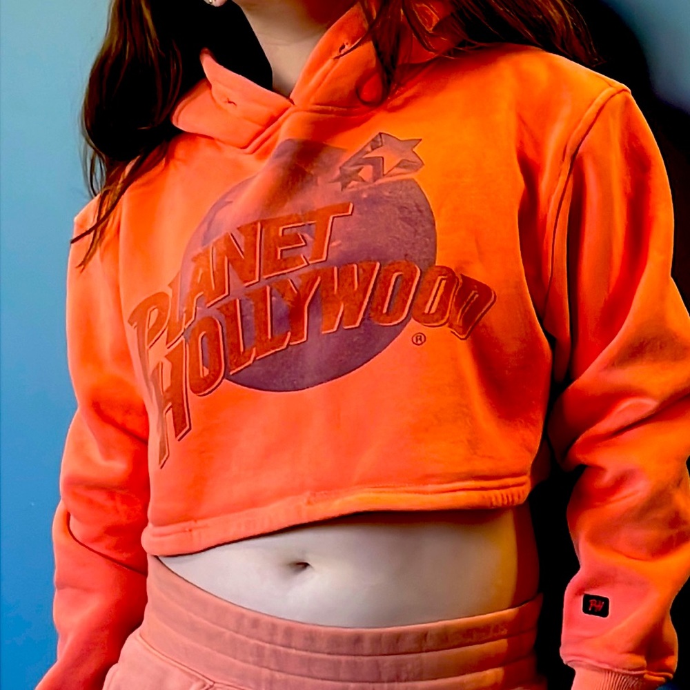 Planet Hollywood crop top sweatshirt